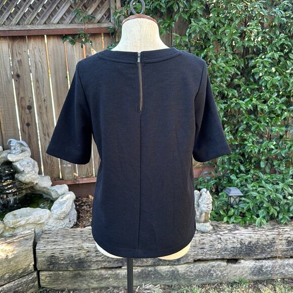 Banana Republic Jeweled Short Sleeve Sweater Zipper Back Women's Size Small - Picture 4 of 9